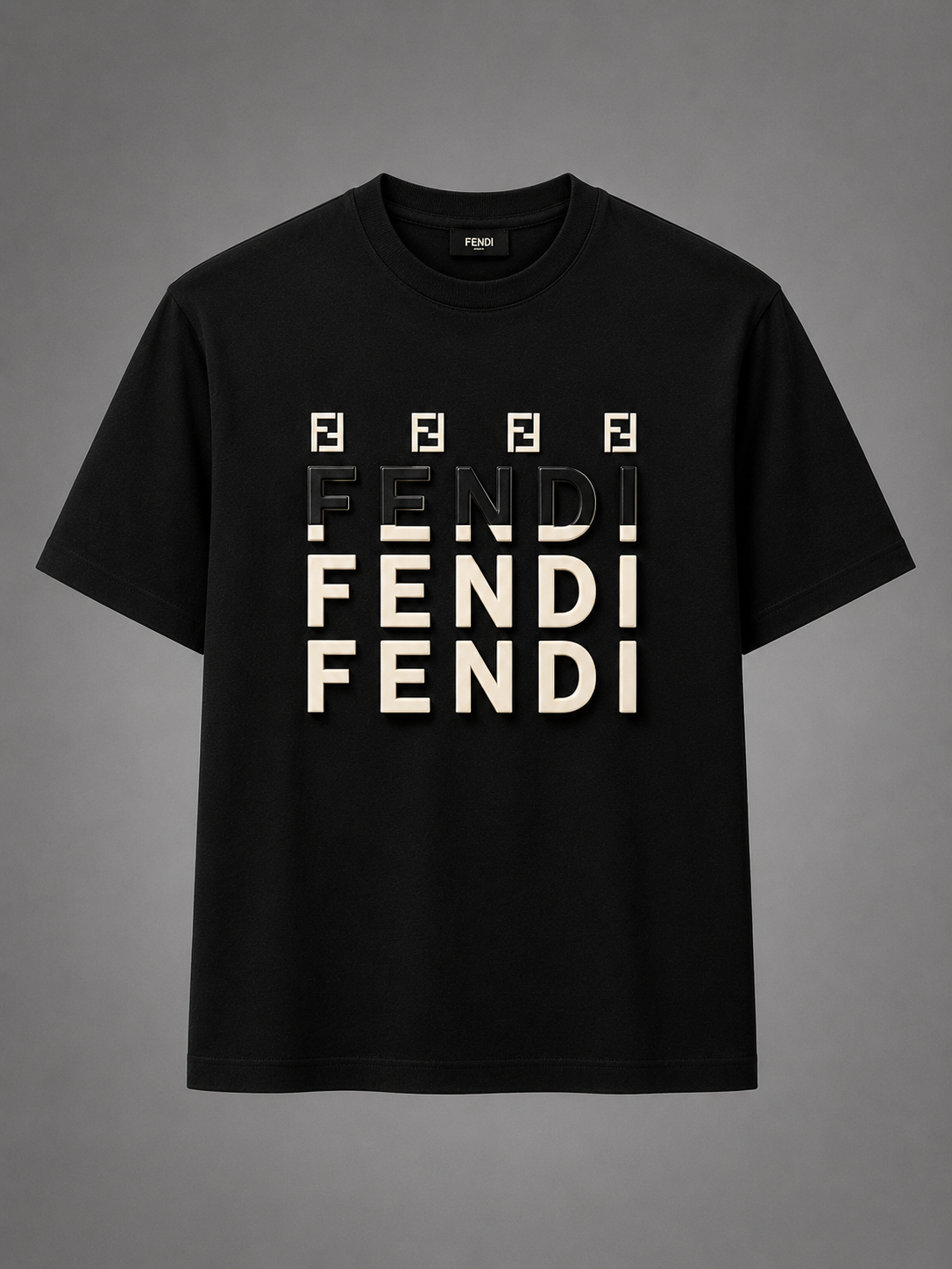 FENDI premium printed logo t-shirt