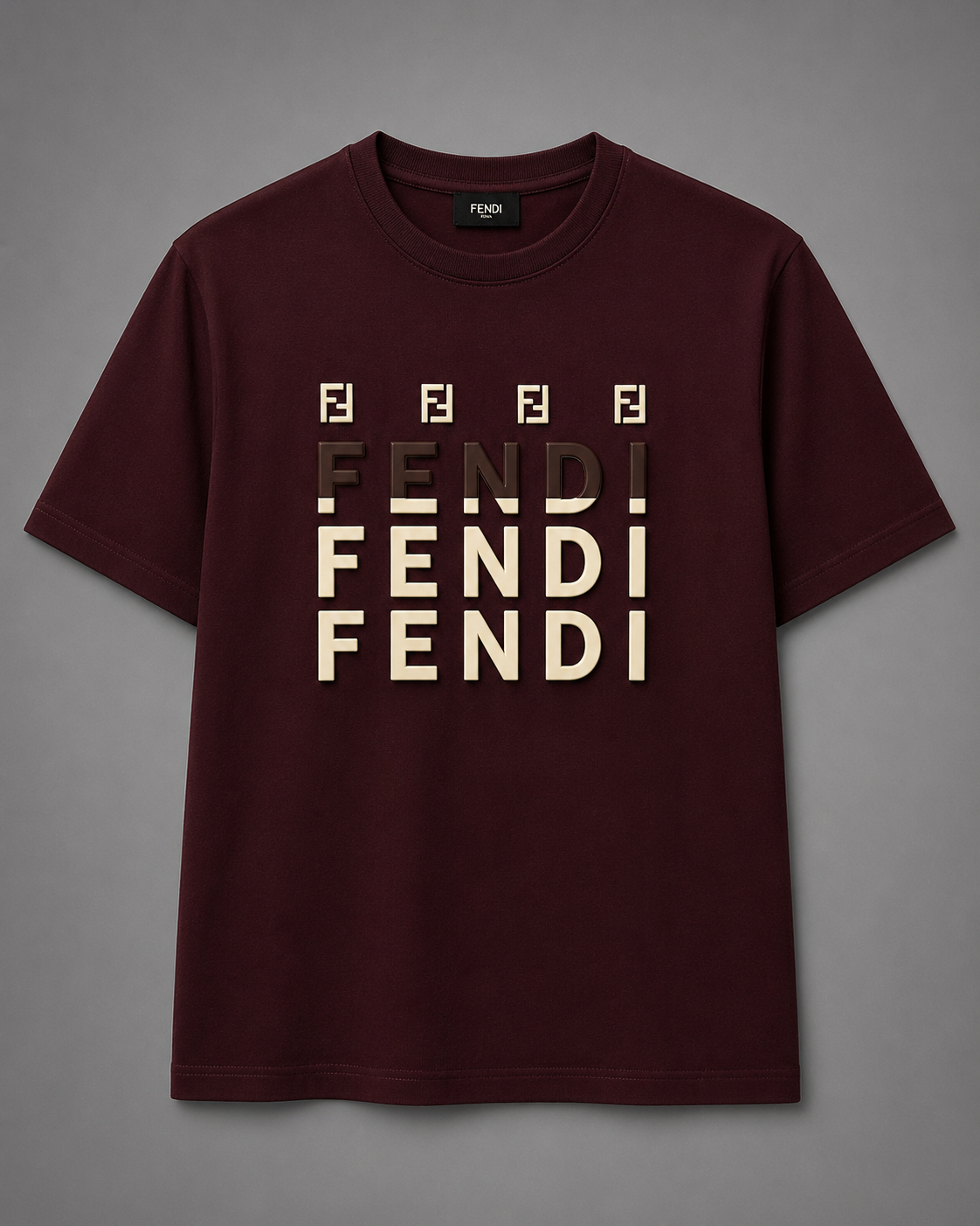 FENDI premium printed logo t-shirt