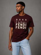 FENDI premium printed logo t-shirt