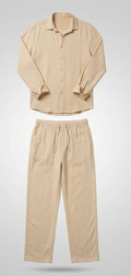 Light Luxury Linen Textured Casual Set (2pcs)