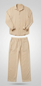 Light Luxury Linen Textured Casual Set (2pcs)