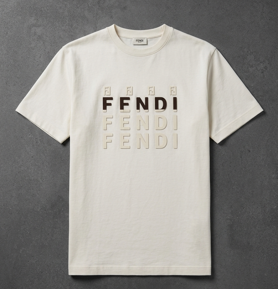 FENDI premium printed logo t-shirt