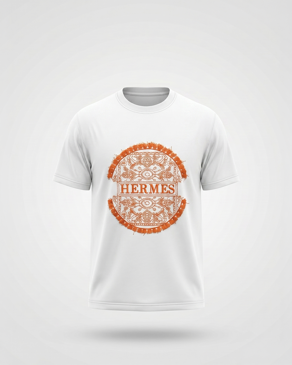 Hermes premium embroidered logo t-shirt