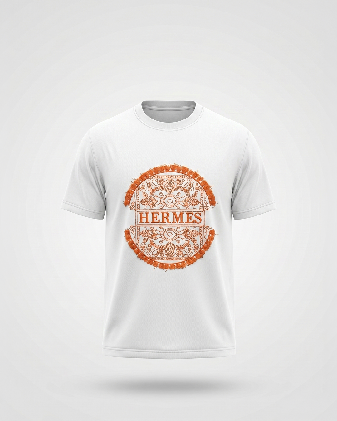 Hermes premium embroidered logo t-shirt