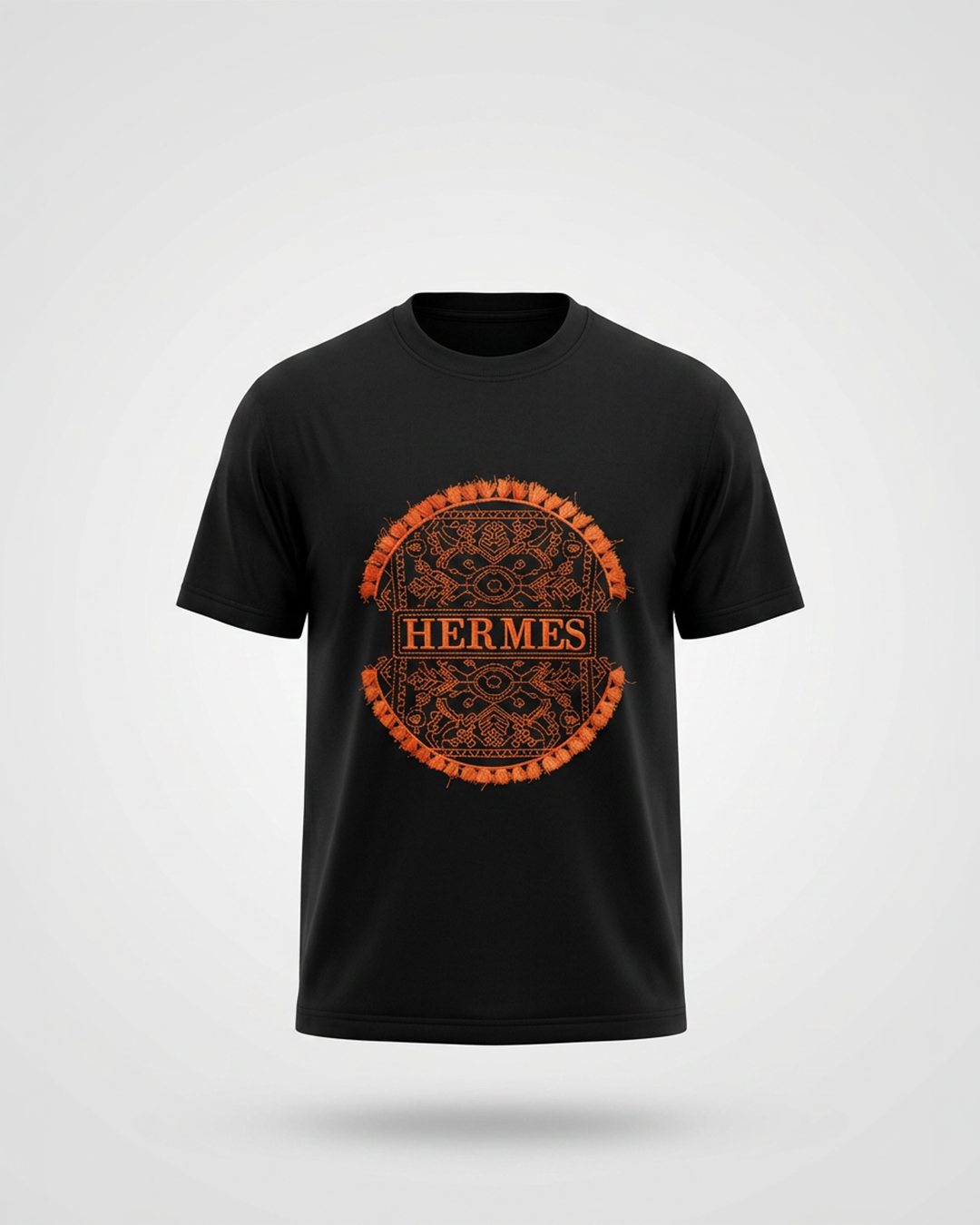 Hermes premium embroidered logo t-shirt