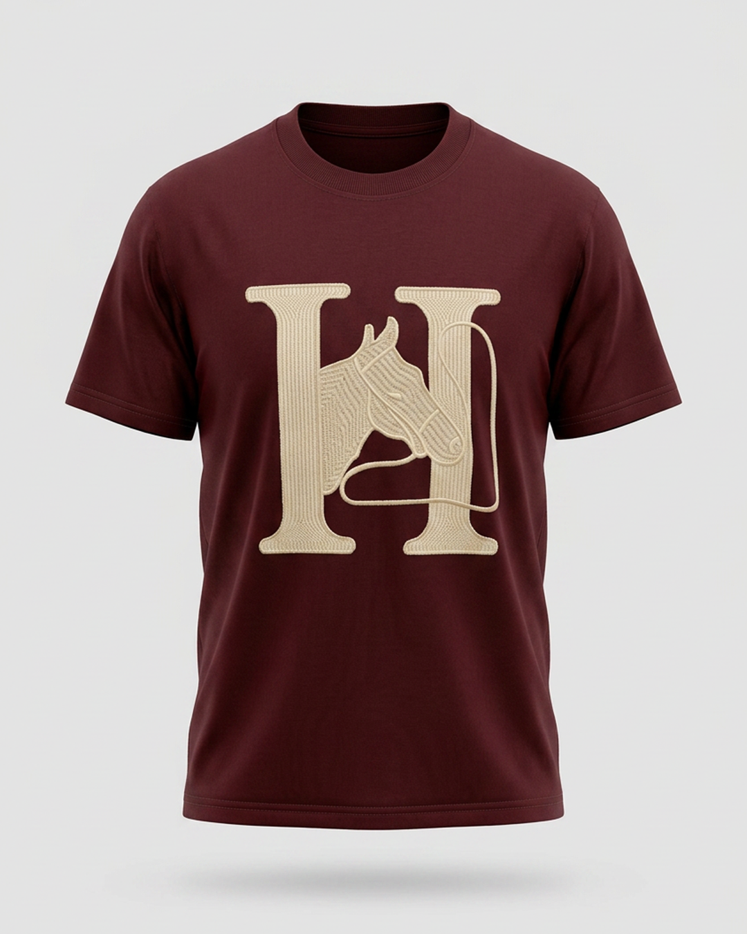 Hermes premium embroidered logo t-shirt