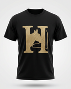 Hermes premium embroidered logo t-shirt
