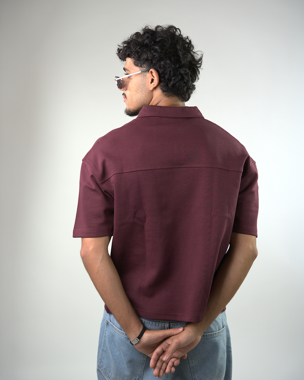 Boxy fit polo shirt