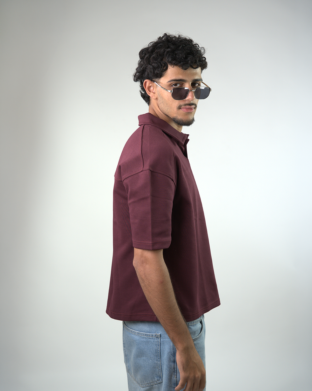 Boxy fit polo shirt