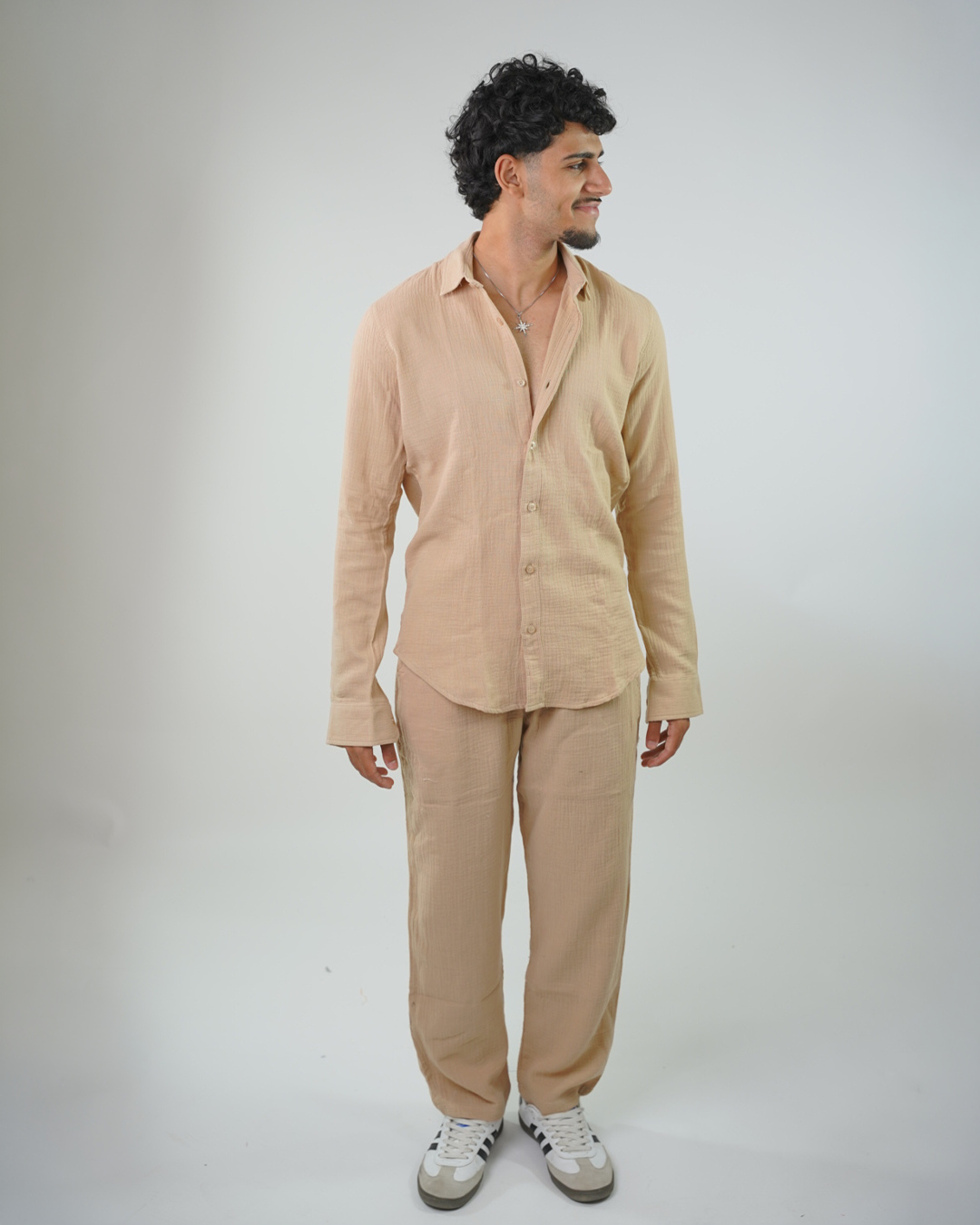 Light Luxury Linen Textured Casual Set (2pcs)