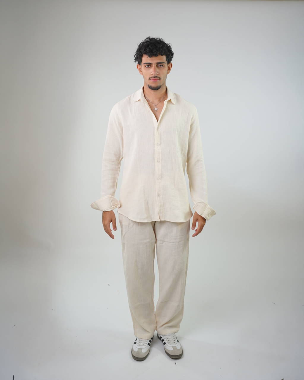 Light Luxury Linen Textured Casual Set (2pcs)