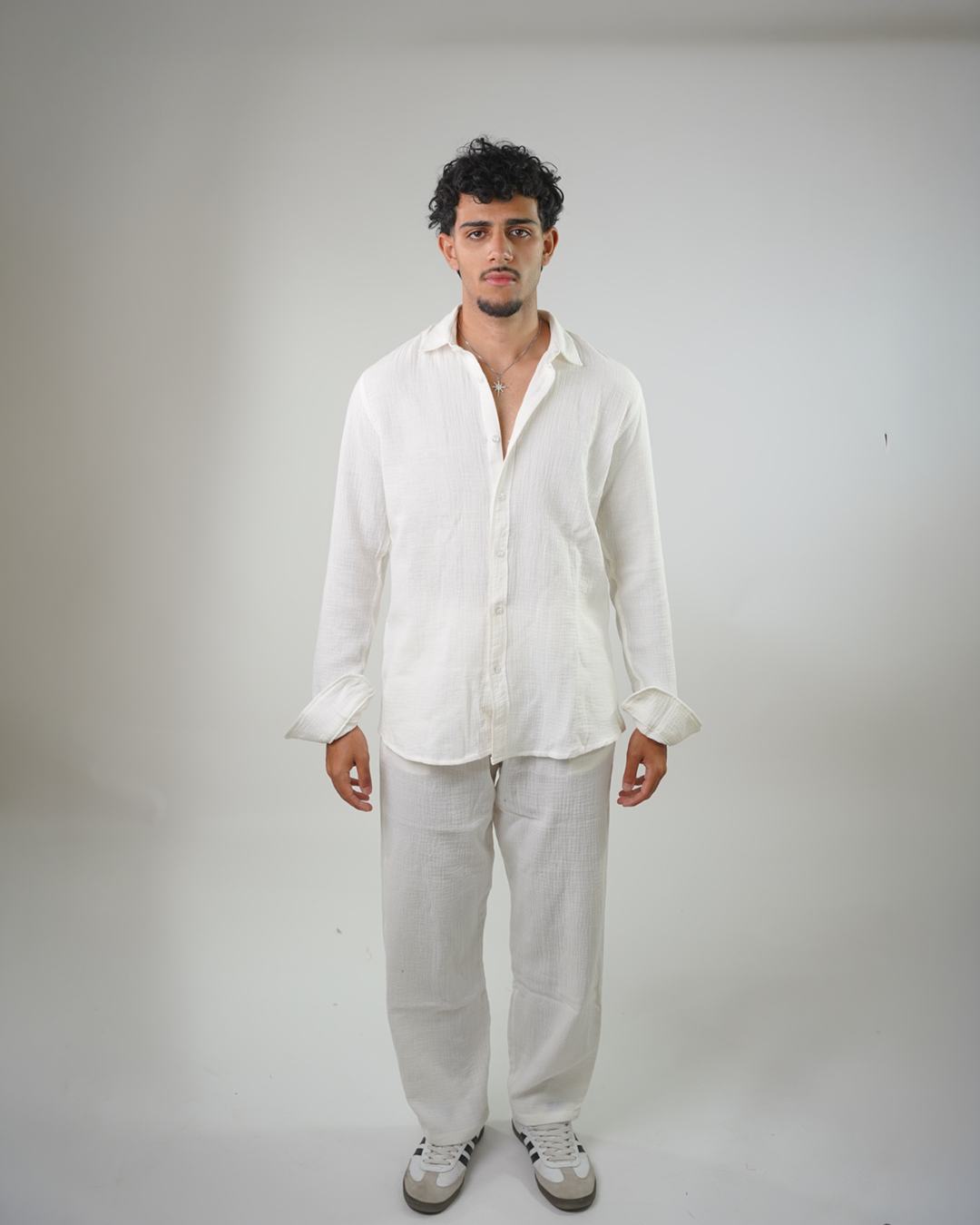 Light Luxury Linen Textured Casual Set (2pcs)