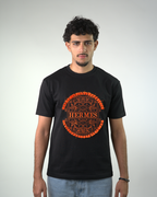 Hermes premium embroidered logo t-shirt