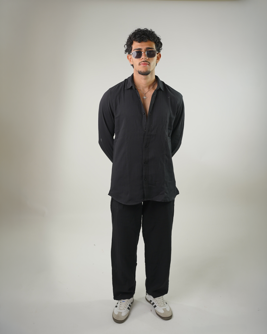 Light Luxury Linen Textured Casual Set (2pcs)