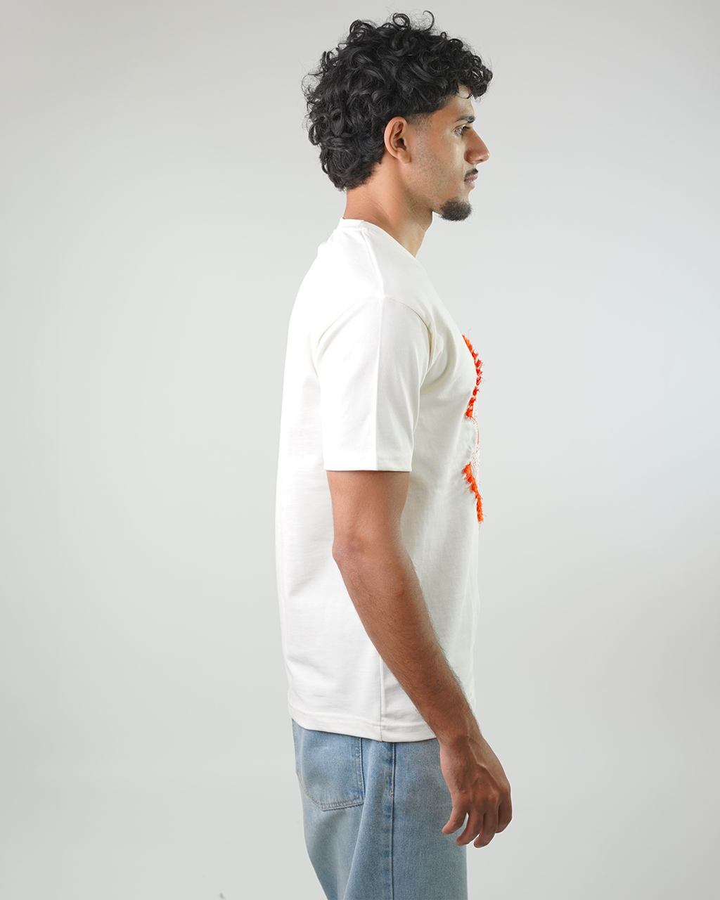 Hermes premium embroidered logo t-shirt