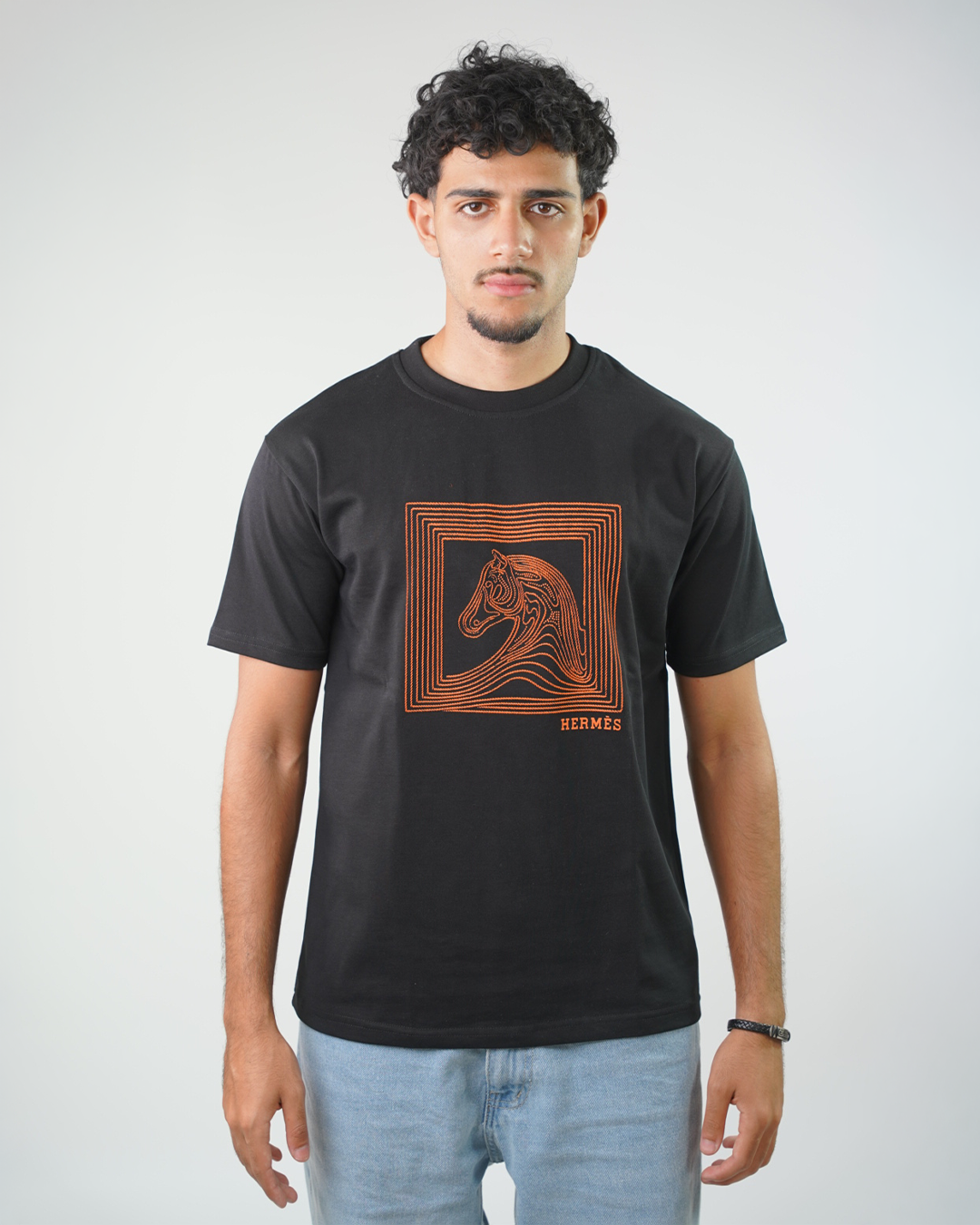 Hermes premium printed logo t-shirt
